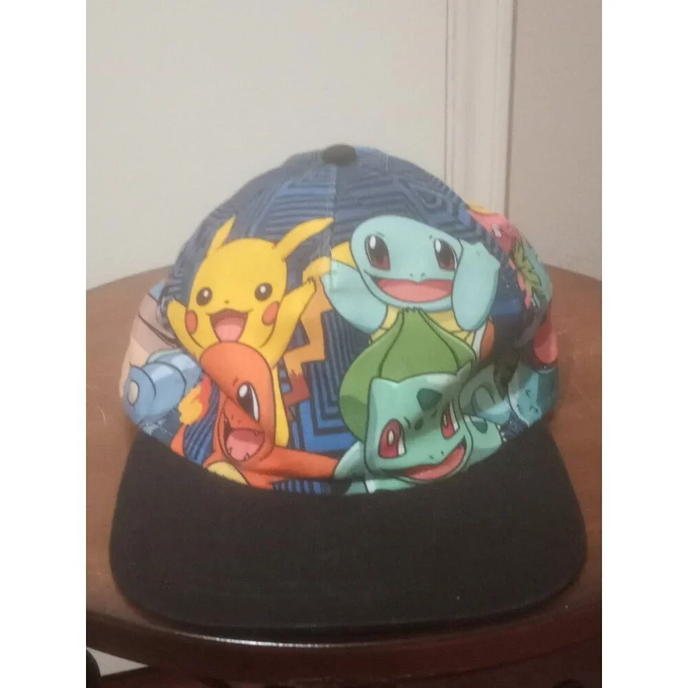 Pokemon Hat Cap YOUTH Pikachu, Bulbasaur, Charmander, Squirtle Snapback Baseball